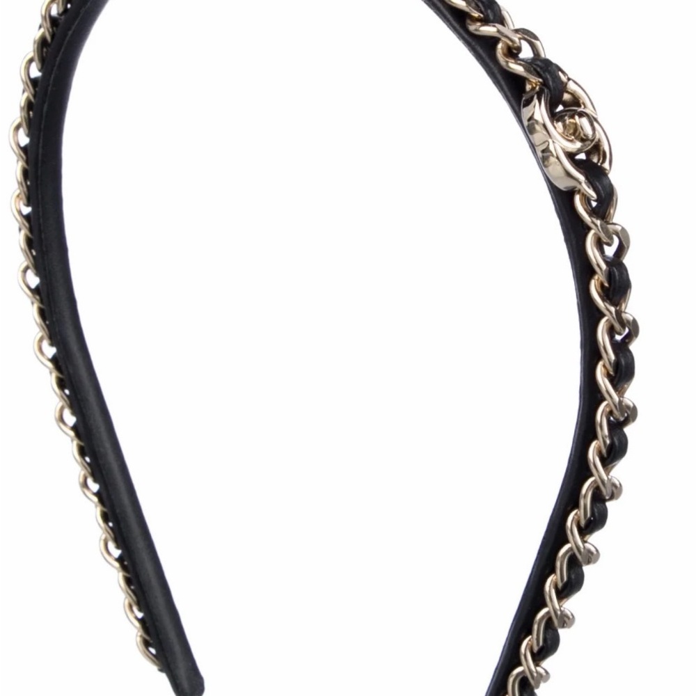 CHANEL CC Turnlock Chain Lambskin Headband - Picture 3 of 11